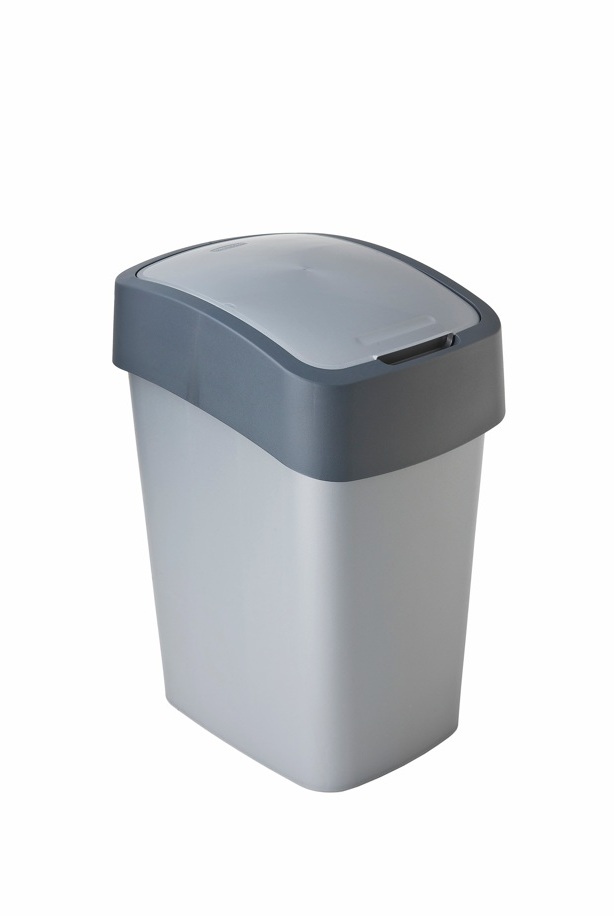 CURVER Odpadkový kôš FLIP BIN 25l | strieborná / sivá