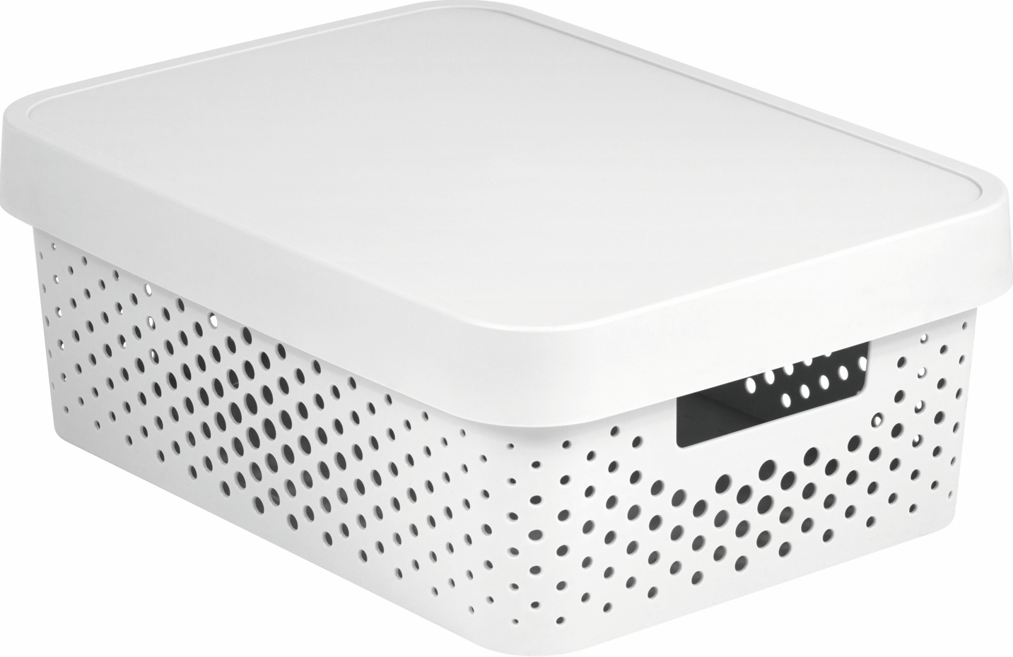 CURVER Úložný box INFINITY DOTS 11l s vekom | biela