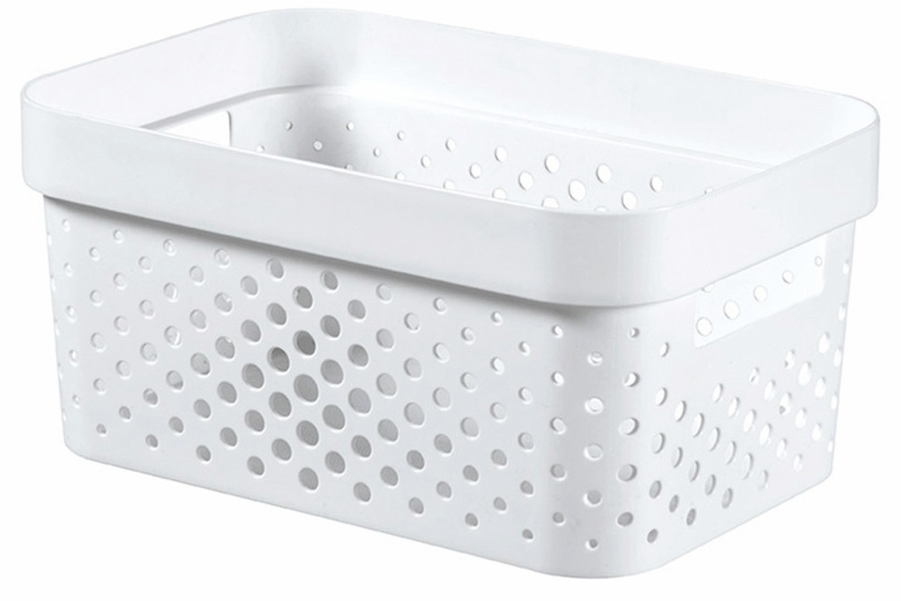 CURVER Úložný box INFINITY DOTS 4,5l recyklovaný plast | biela