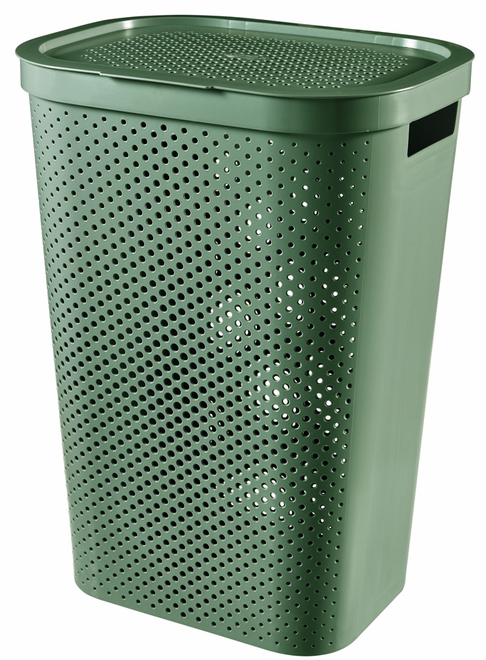 CURVER Kôš na špinavú bielizeň INFINITY DOTS 60L recyklovaný plast | zelená
