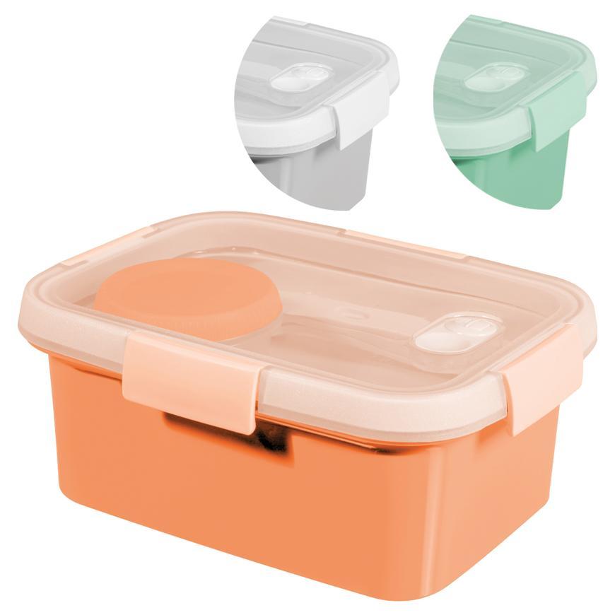 CURVER Dóza na potraviny s príborom SMART TO GO ECO 1,2L | mix farieb