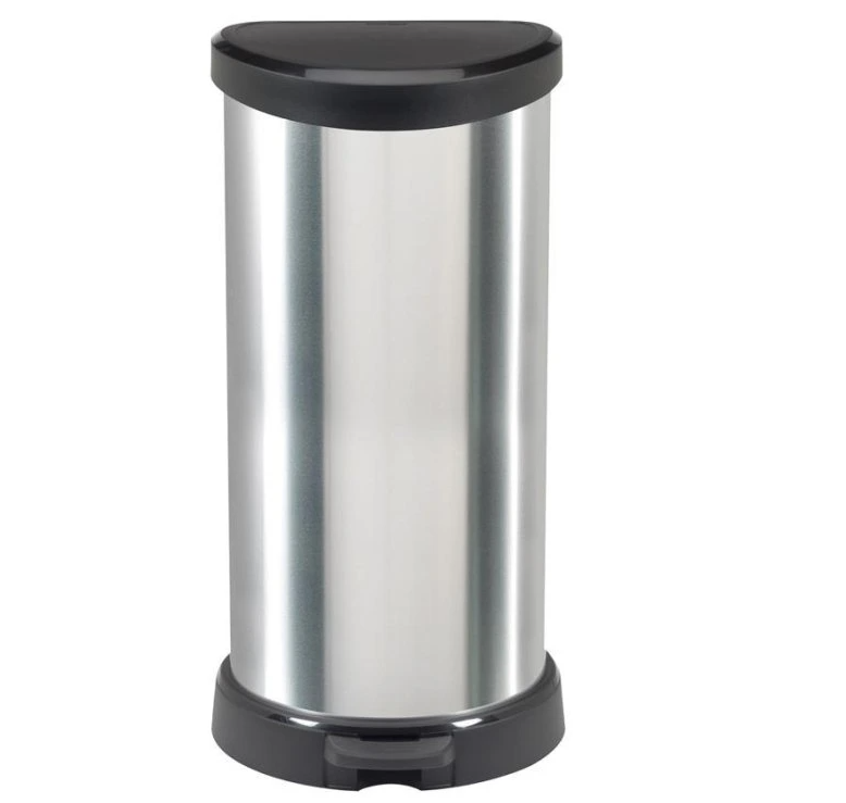 CURVER Odpadkový kôš DECO BIN 40l |strieborný