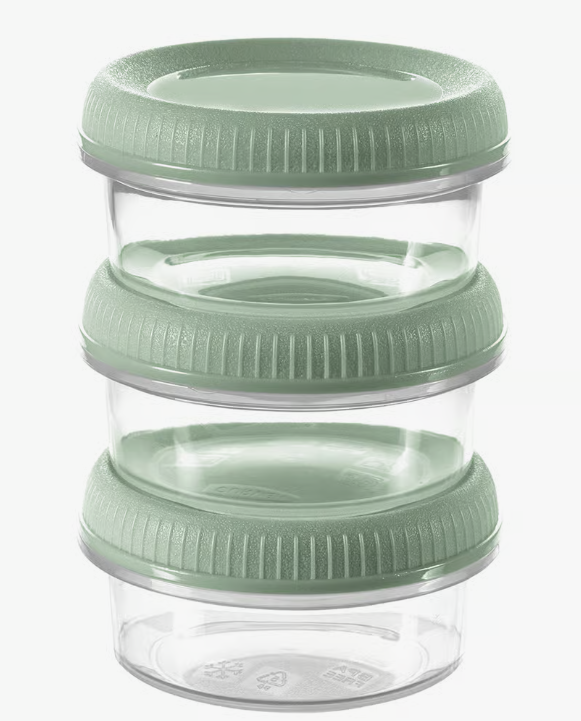 CURVER Set dóz na omáčku Smart To Go Eco 3x0,15L | svetlozelená