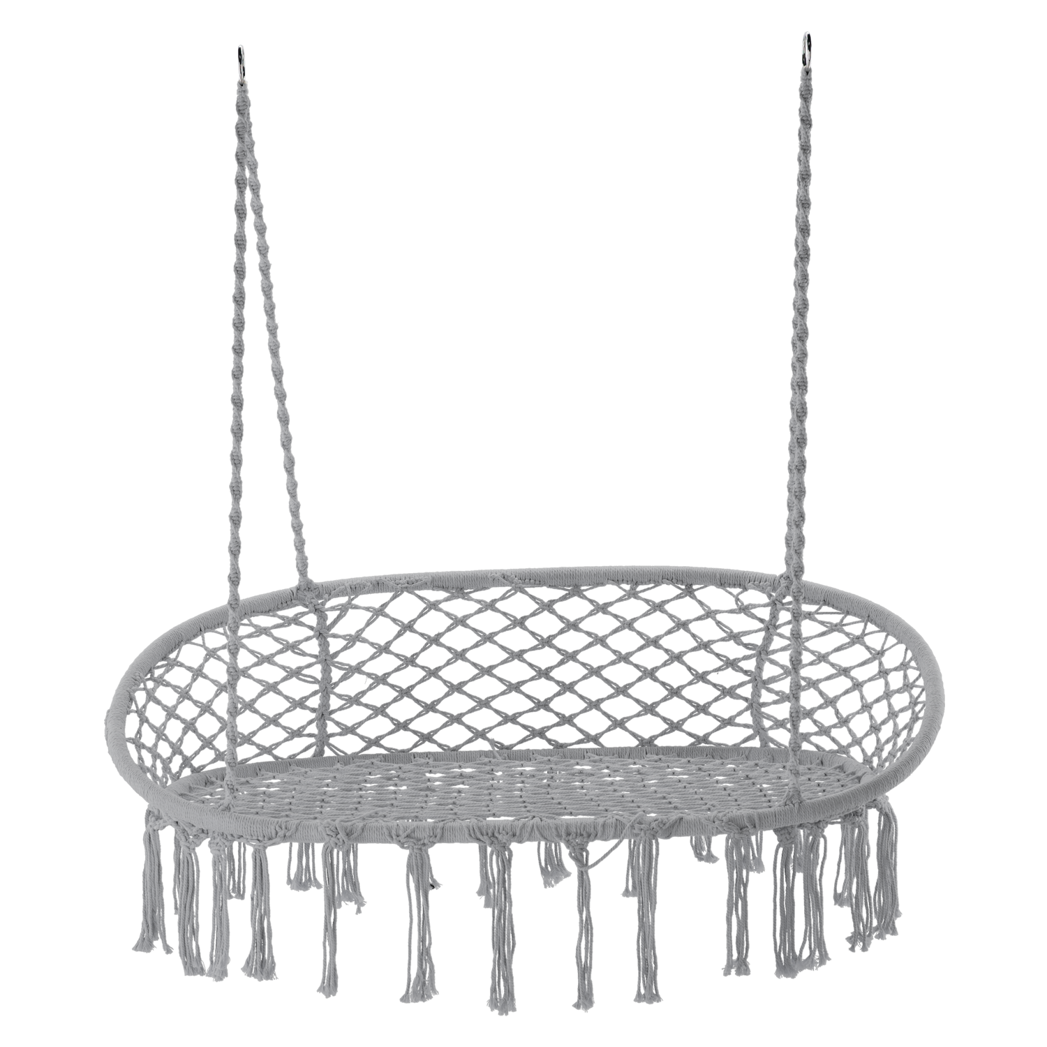 Chomik Závesné dvojité kreslo BOHO | sivá 130 x 100 cm