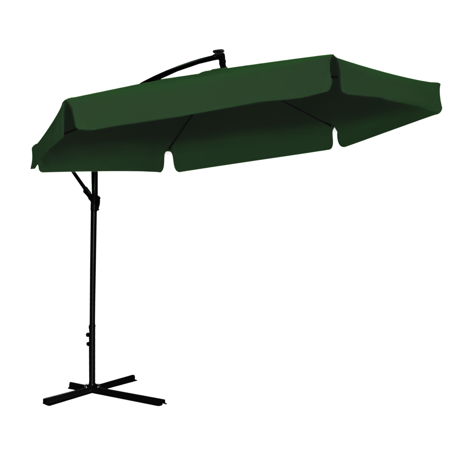 Chomik Záhradný slnečník BANANA s LED osvetlením | zelená 300 cm