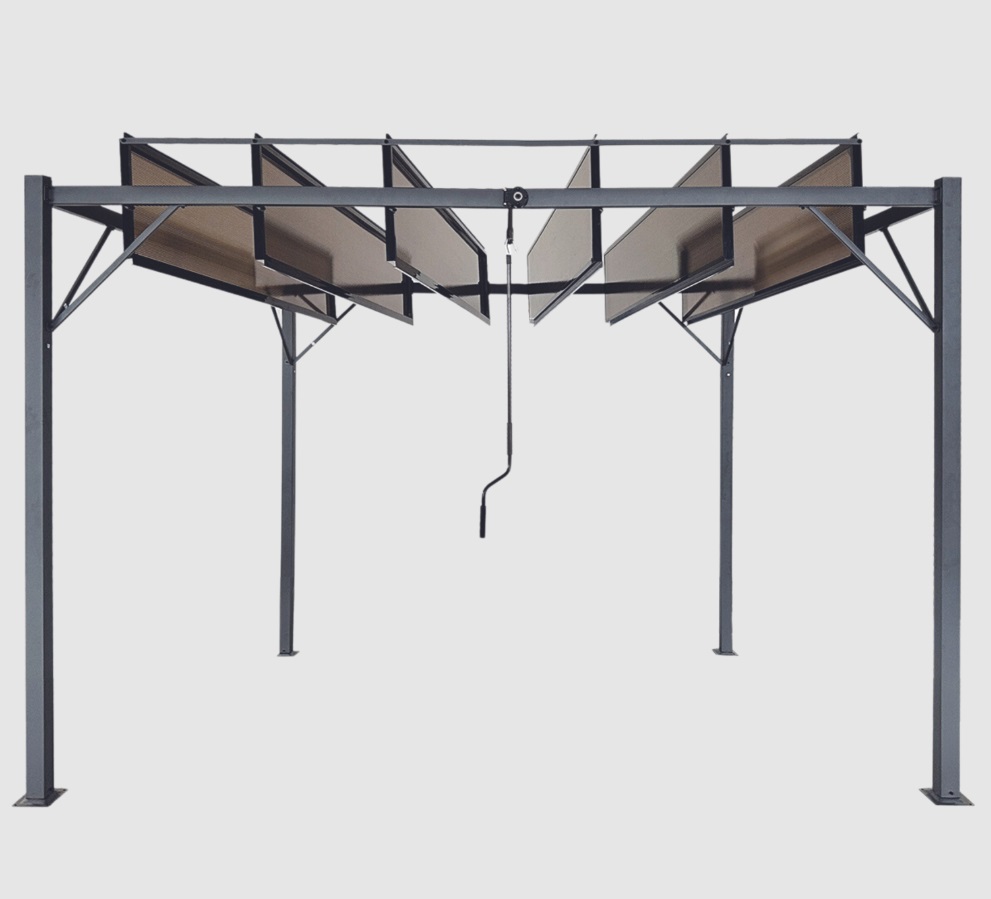 Chomik Záhradná pergola SUNFLEX | hnedá 300 x 300 cm