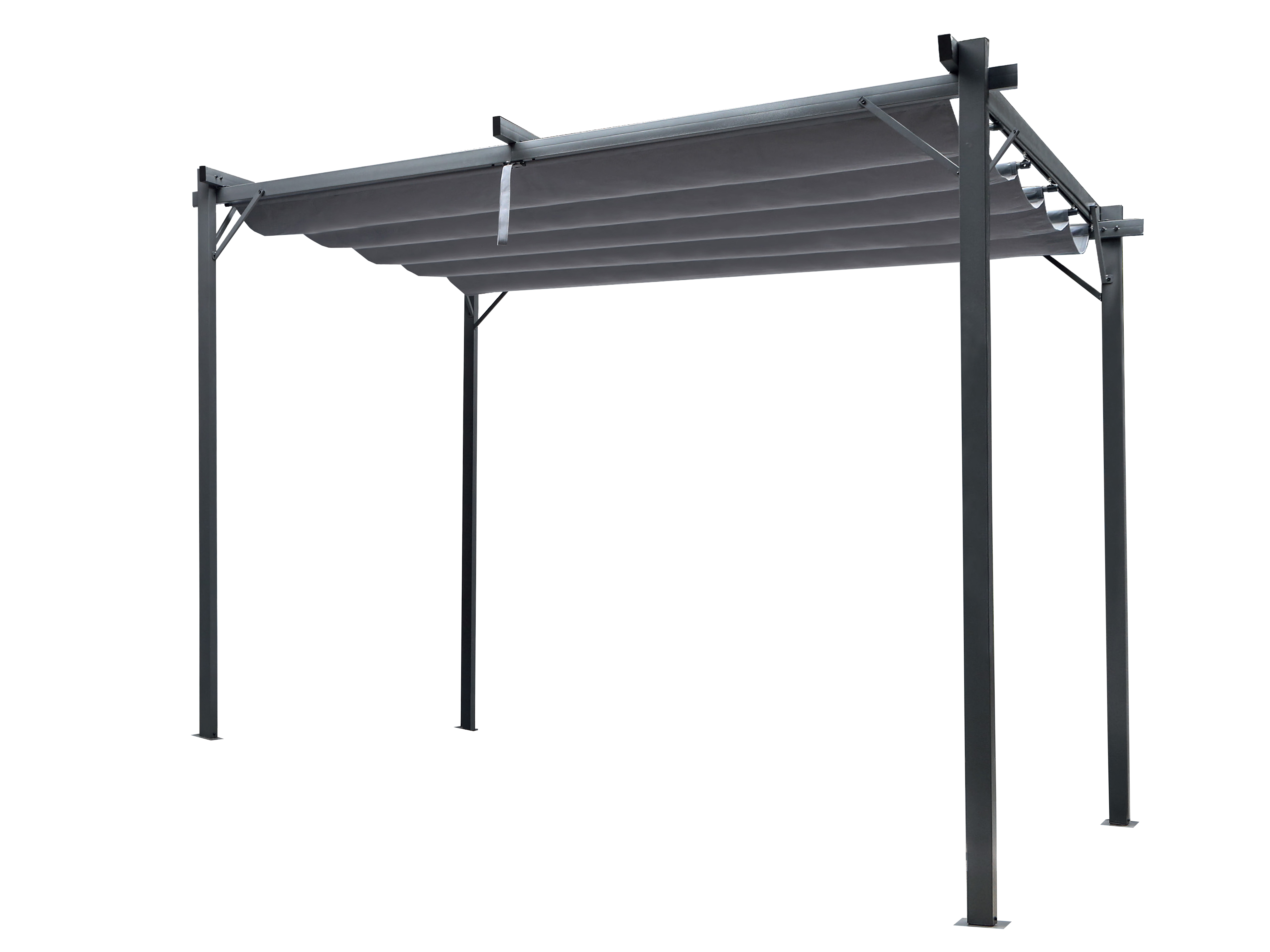 Chomik Záhradná pergola SKYSHADE | sivá 300 x 300 cm