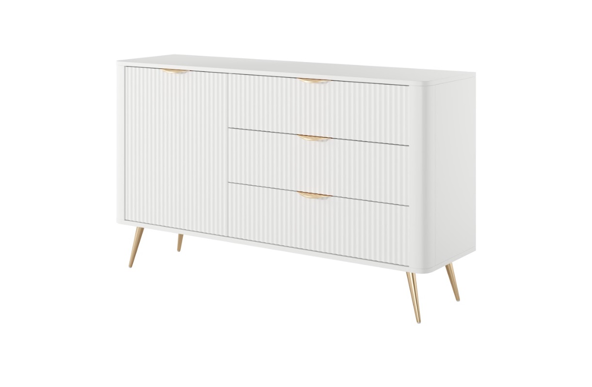 ArtLas Komoda LINA 138 D3S | biela