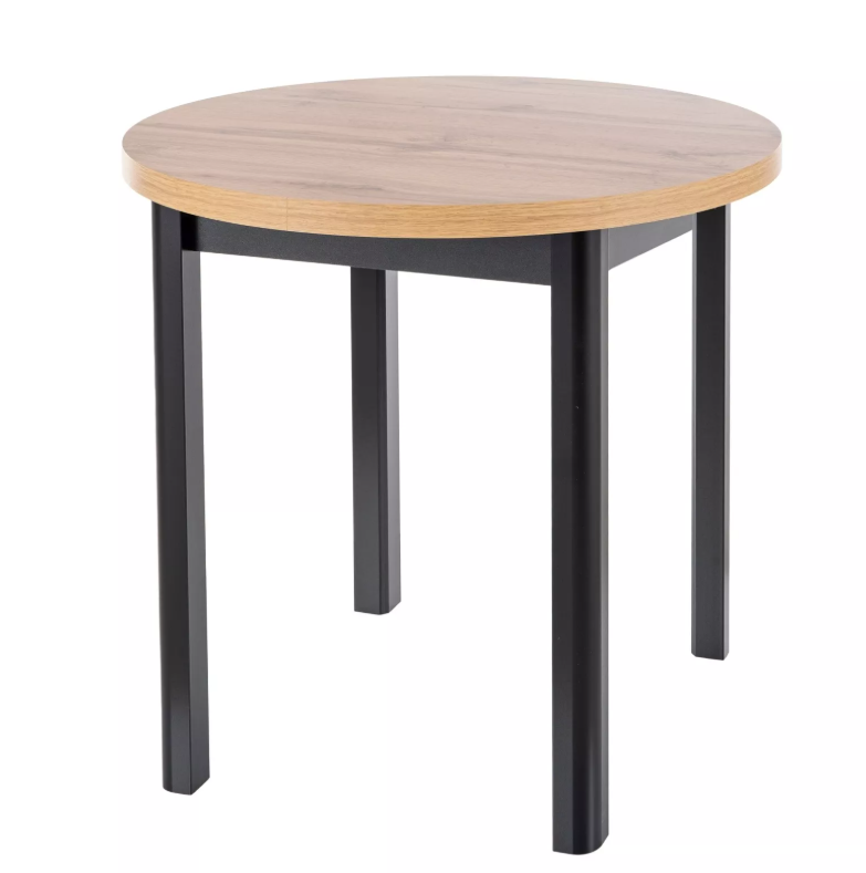 Signal Jedálenský stôl ADAM 80 cm Farba: dub artisan / čierny mat