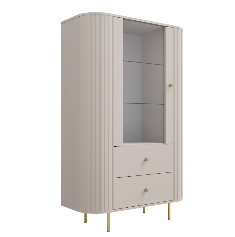 ArtLemp Vitrína VAOLIA 1F2S | pieskovo béžová