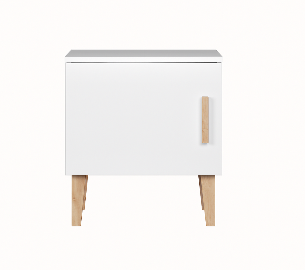 Elvisia Nočný stolík KUBI | biela