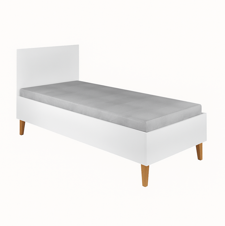 Elvisia Detská posteľ KUBI | biela 80 x 180 cm