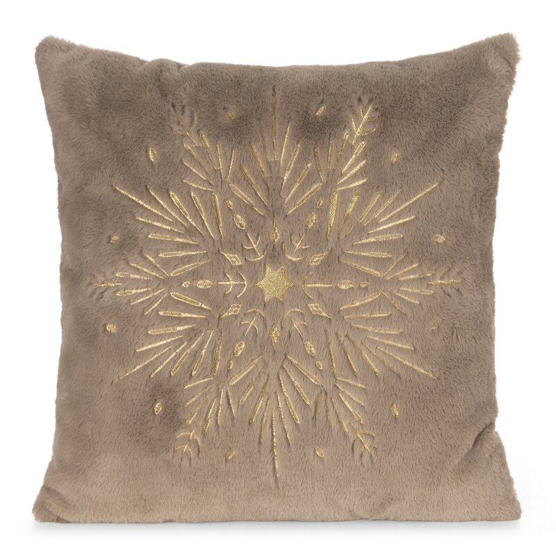 ArtFir Vianočná obliečka na vankúš 119 A | svetlohnedá 45 x 45 cm