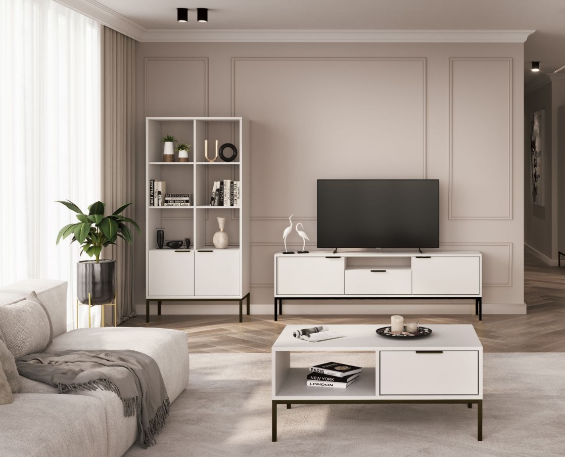 Elvisia Obývacia stena AUSTIN | biela