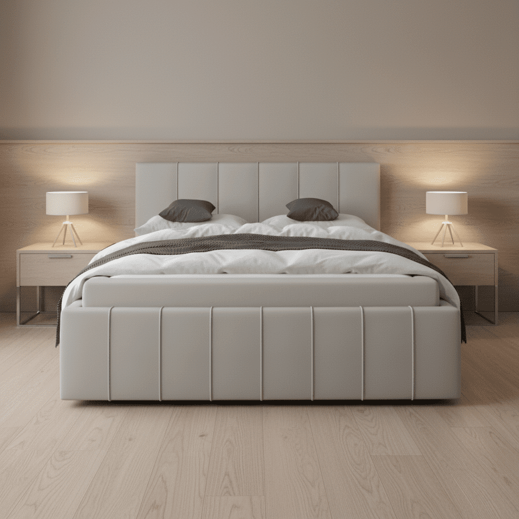 Elvisia Manželská posteľ MONACO s výklopným roštom | sivá 160 x 200 cm