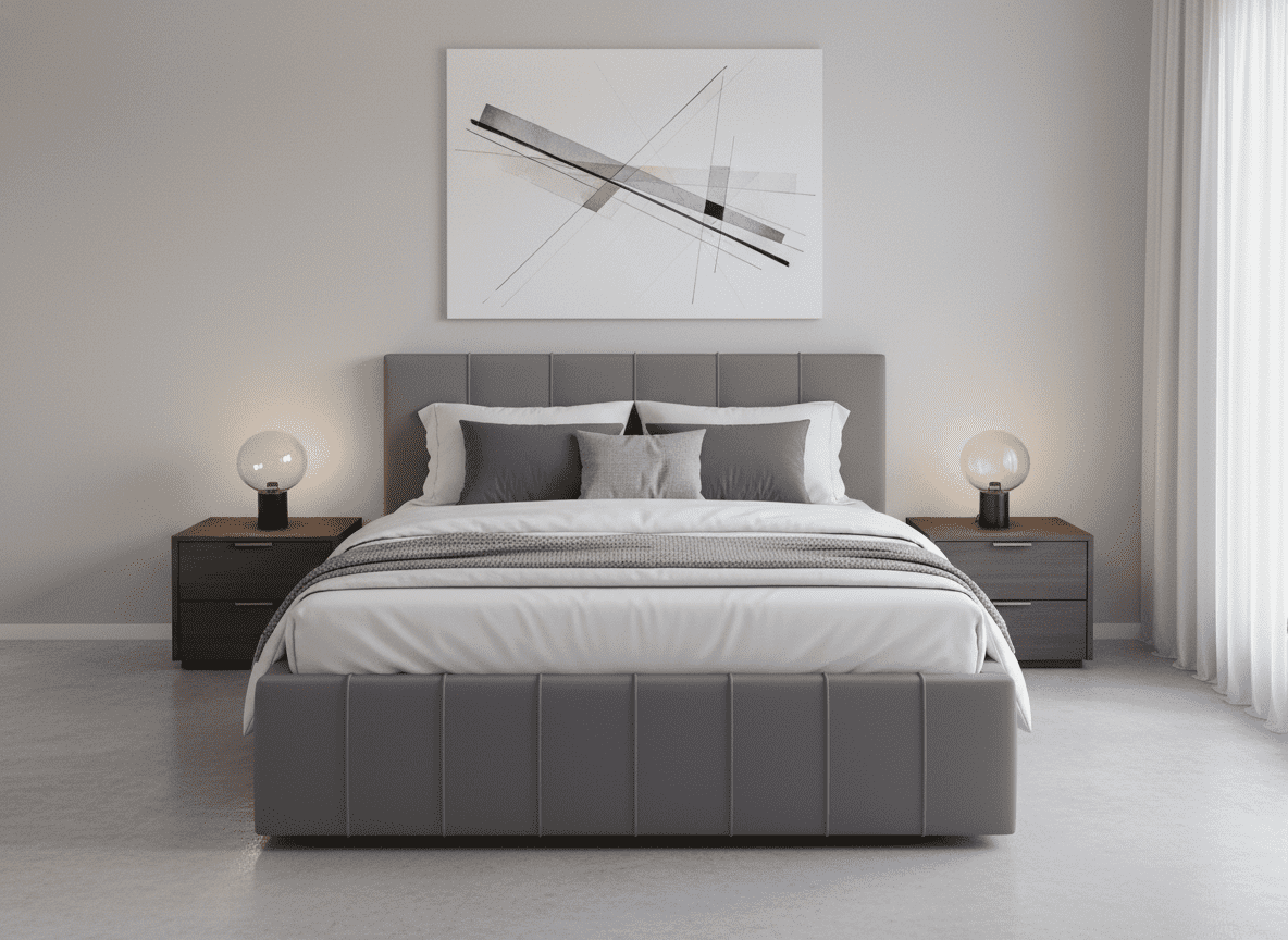 Elvisia Manželská posteľ MONACO s výklopným roštom | sivá 180 x 200 cm