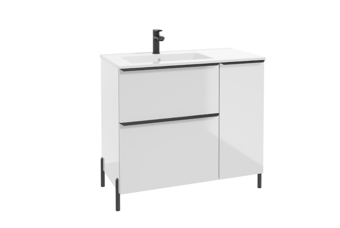 ArtDef Skrinka pod umývadlo NINO WHITE | D90 / ľavá