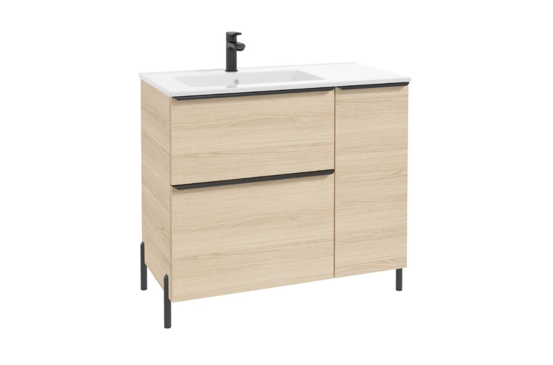 ArtDef Skrinka pod umývadlo NINO DUB VICENZA | D90 / ľavá