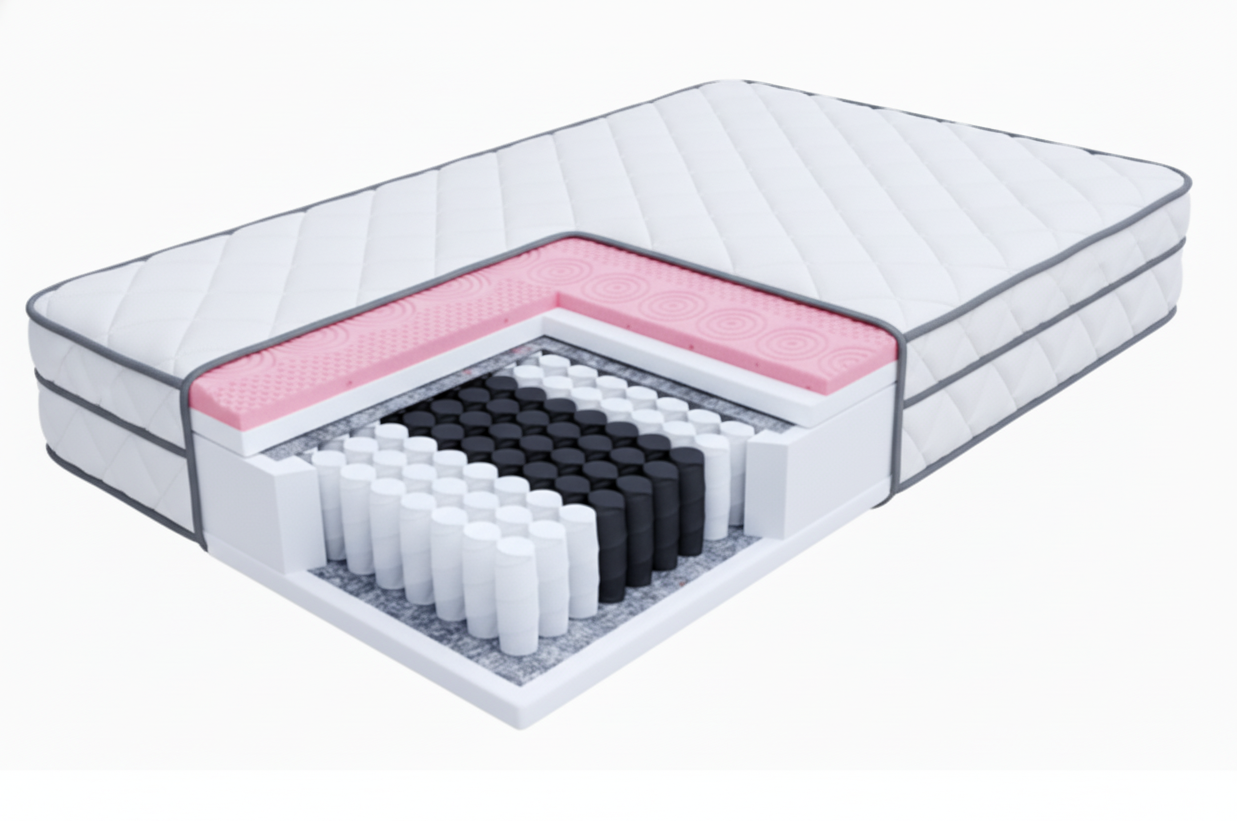 Elvisia Taštičkový matrac COMFORT ZONE Silver | 180 x 200 cm
