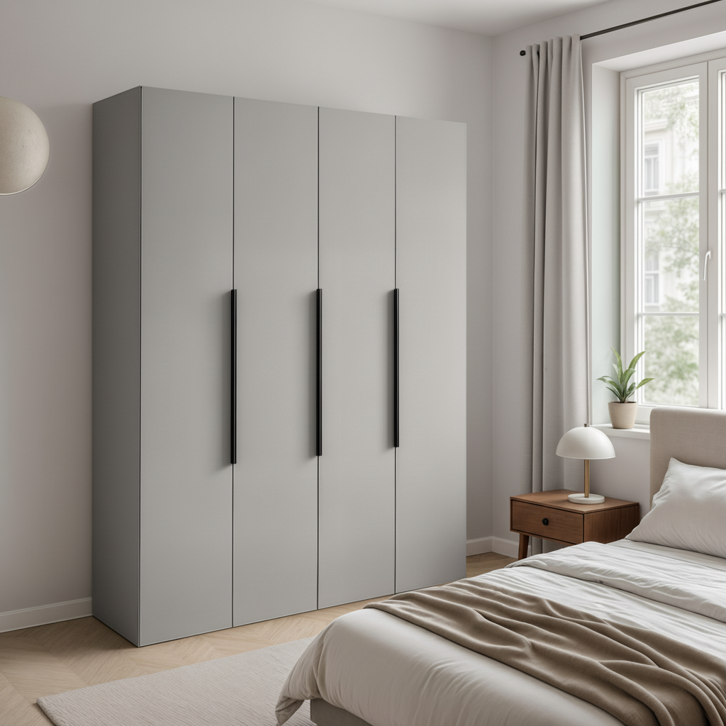 Elvisia Šatníková skriňa NICEA 180 | sivá