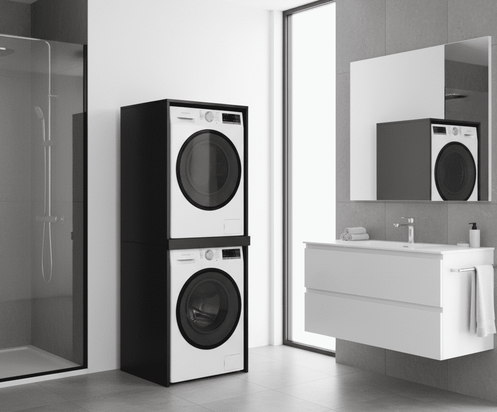 Elvisia Skrinka na práčku a sušičku | čierna