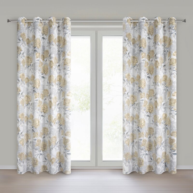 ArtFir Záves INARI K | strieborná/horčicová 140 x 250 cm