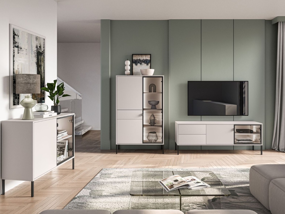 ArtMLM Obývacia stena ABEREN | cashmere