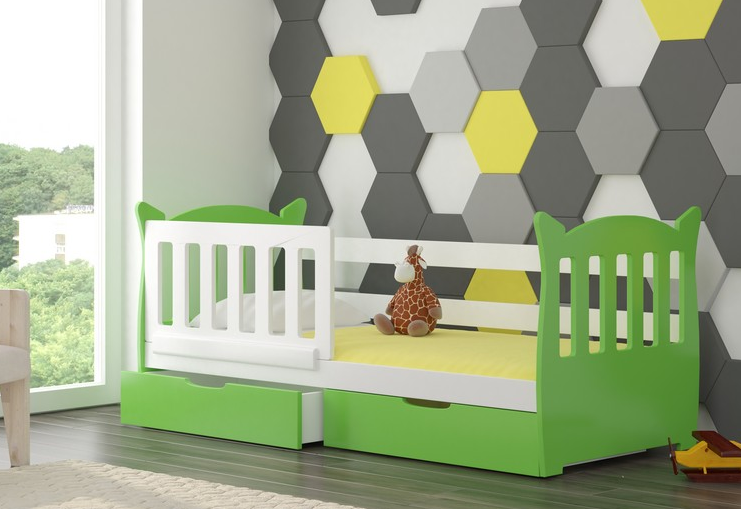 ArtAdrk Detská posteľ LENA Farba: biela / zelená