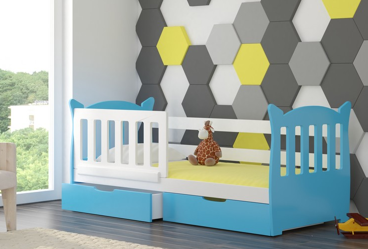 ArtAdrk Detská posteľ LENA Farba: biela / modrá