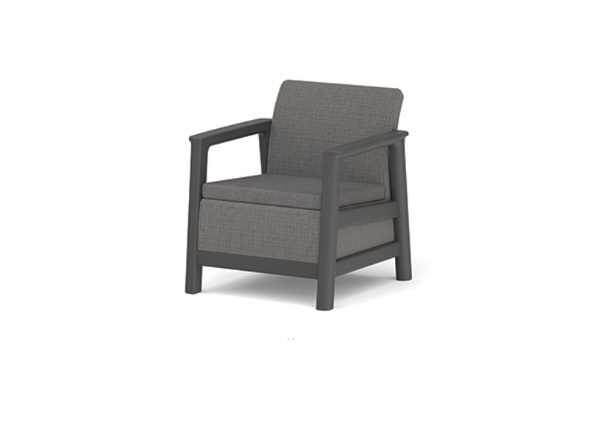 KETER Záhradný kresla SCANDI LINDI | Mountain grey / grafit