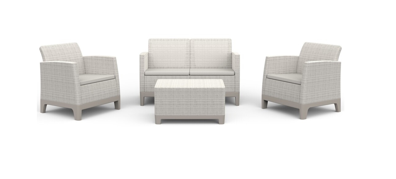 KETER Záhradný set SCANDI LINDI FORMA 2 | sivá / béžová