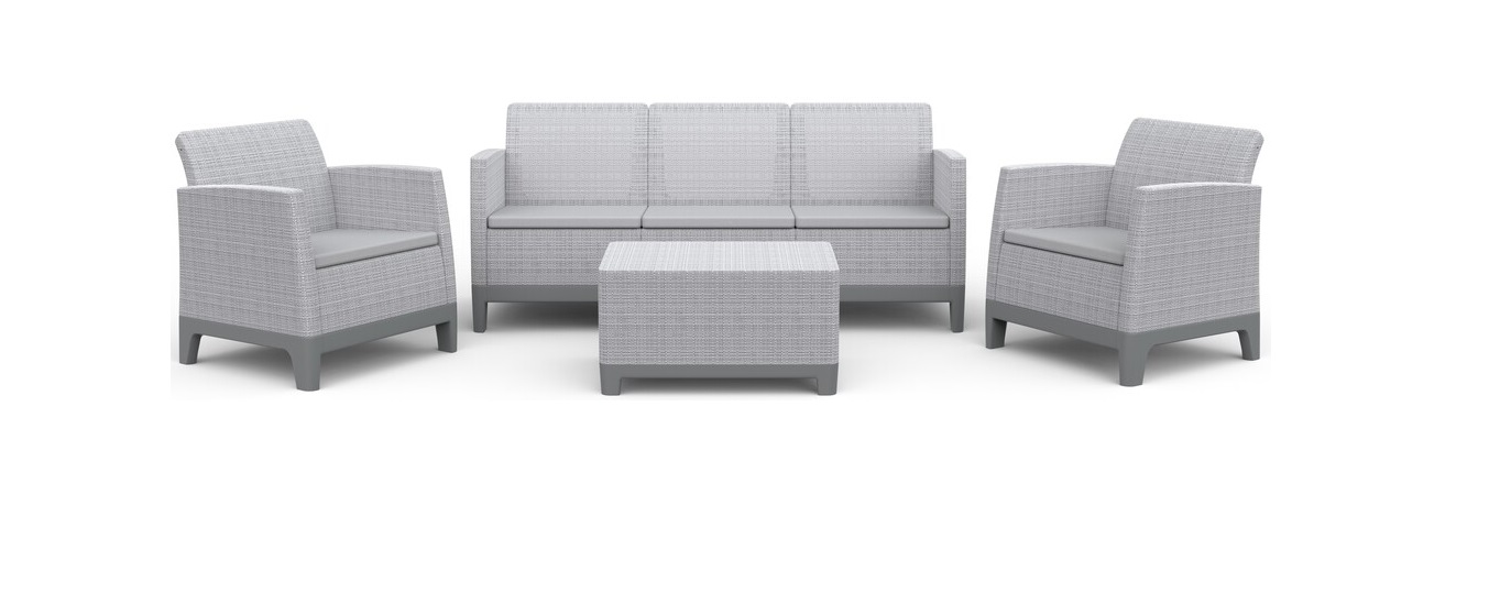 KETER Záhradný set SCANDI LINDI FORMA 3 | grey / grey