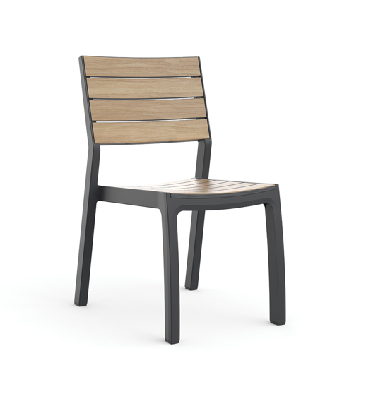 KETER Záhradná stolička DERALE | teak / grafit