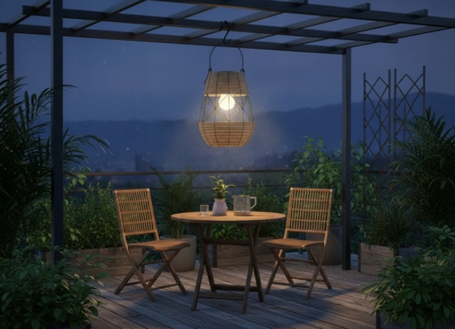 Chomik Solárny lampáš LAP8938 | 32 cm