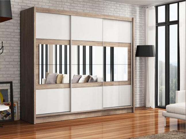 ArtMadex Šatníková skriňa Salwador 250 Farba: cuntry grey / biela