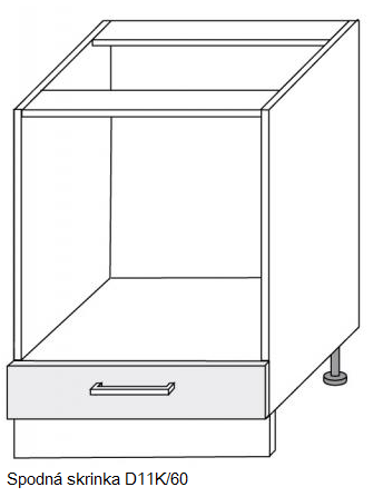 ArtExt Kuchynská linka FLORENCE mat Kuchyňa: Spodná skrinka D11K/60 / (ŠxVxH) 60 x 82 x 50 cm