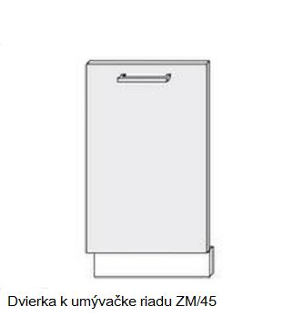 ArtExt Kuchynská linka Florence - mat Kuchyňa: Dvierka k umývačke riadu ZM/45 / 45cm