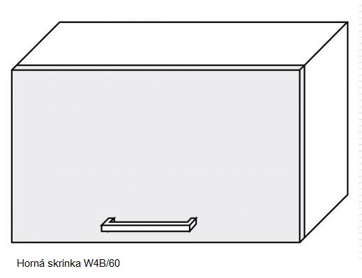 ArtExt Kuchynská linka FLORENCE mat Kuchyňa: Horná skrinka W4B/60 / (ŠxVxH) 60 x 36 x 32,5 cm