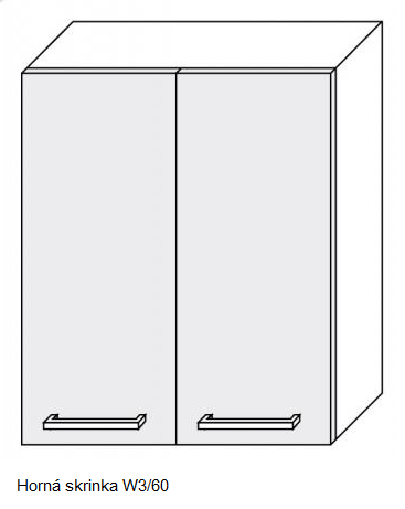 ArtExt Kuchynská linka Florence - mat Kuchyňa: Horná skrinka W3/60 / (ŠxVxH) 60 x 72 x 32,5 cm