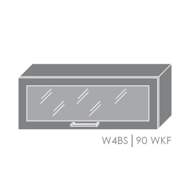 ArtExt Kuchynská linka FLORENCE mat Kuchyňa: Horná skrinka W4BS/90 WKF / rám vo farbe dvierok (ŠxVxH) 90 x 36 x 32,5 cm