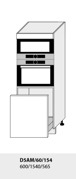 ArtExt Kuchynská linka Florence - mat Kuchyňa: Spodná skrinka D5AM/60/154 / (ŠxVxH):  60 x 154 x 56,5 cm