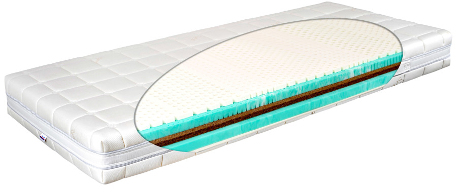 Matratex Matrac Latex Zone Green Rozmer: 80 x 200 cm, Tvrdosť: Tvrdosť T3 comfort