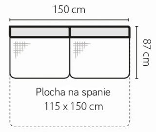 Stagra Rohová sedacia súprava Amigo na vyskladanie Amigo: 3F s plochou na spanie