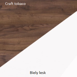 WIP Konferenčný stolík King 08 Farba: Craft tobaco / biely lesk