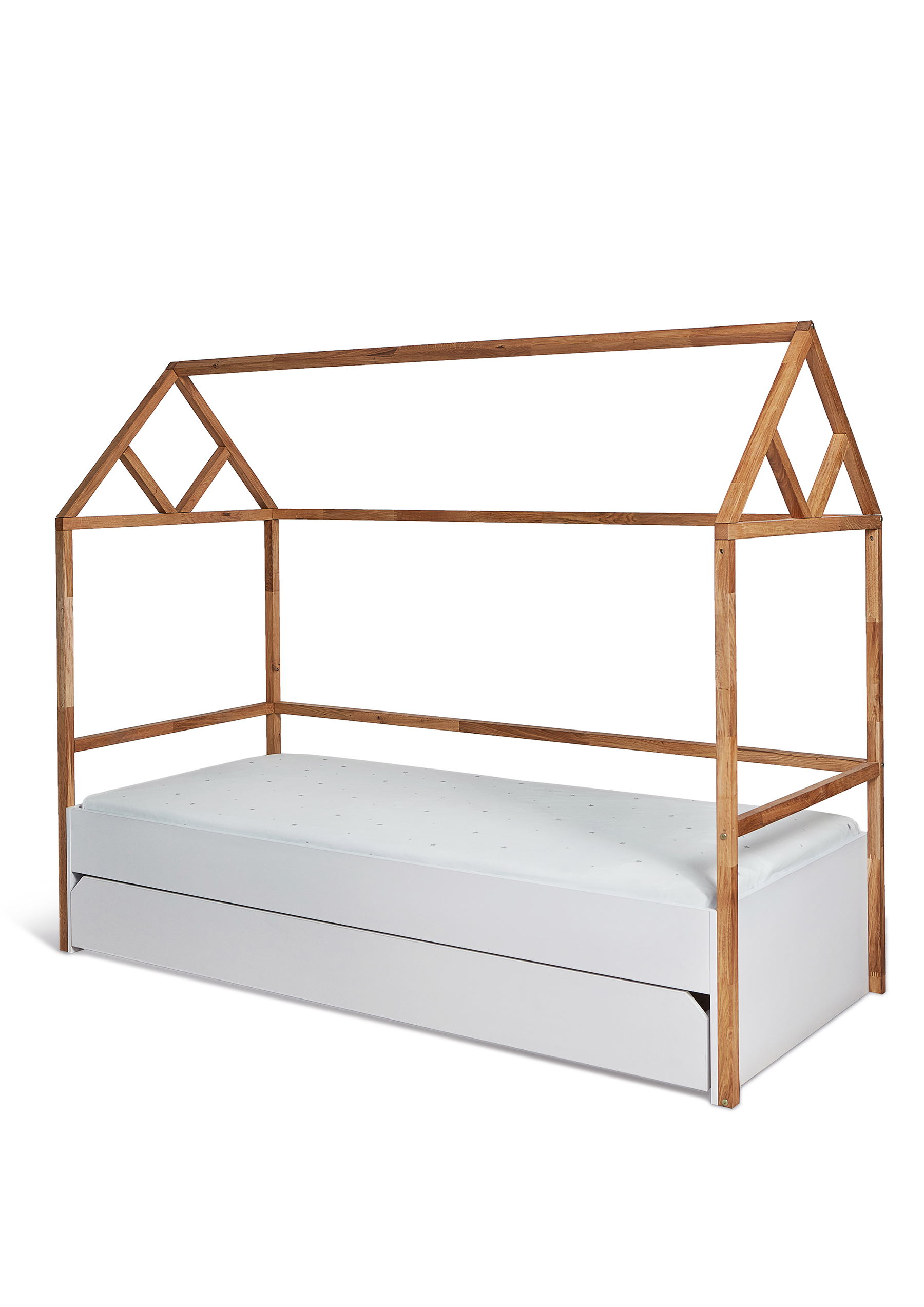 E-shop ArtBel Detská posteľ s prístelkou LOTTA domček | 90 x 200 cm Farba: Biela