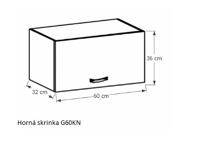 Tempo Kondela Kuchynská linka Provance Provance: Horná skrinka G60KN - 60x36x32 cm