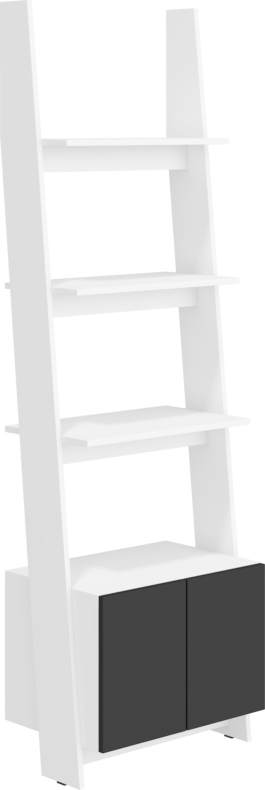 WIP Regál 60-1D Rack 04 Farba: Biela / čierny lesk