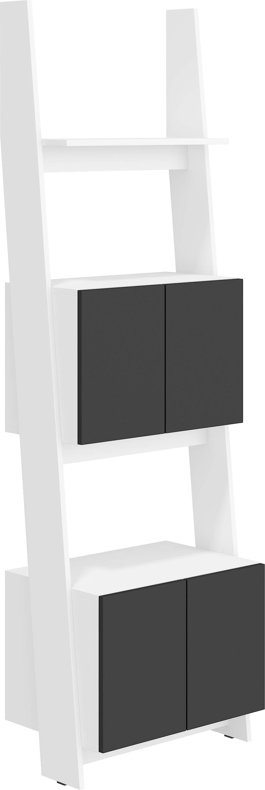 WIP Regál 60-2D Rack 05 Farba: Biela / čierny lesk