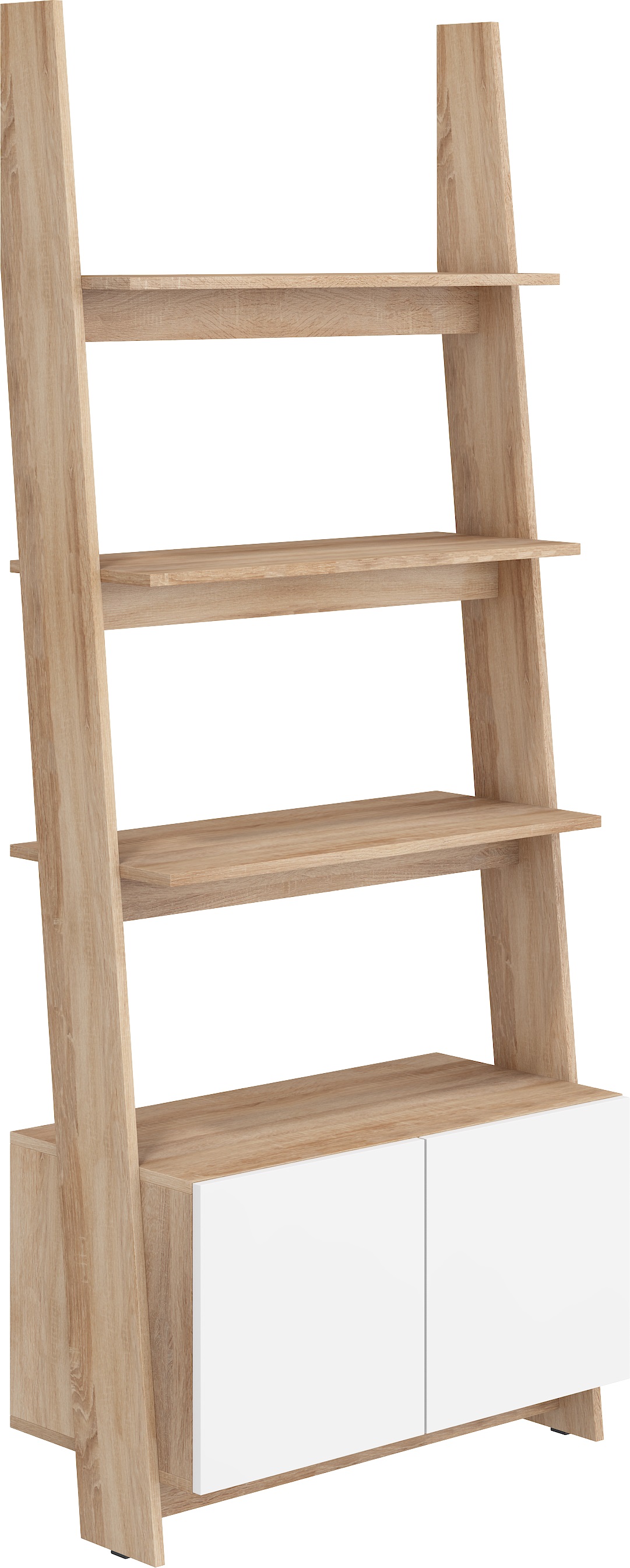 WIP Regál 80-1D Rack 07 Farba: Dub sonoma svetlá / biely lesk