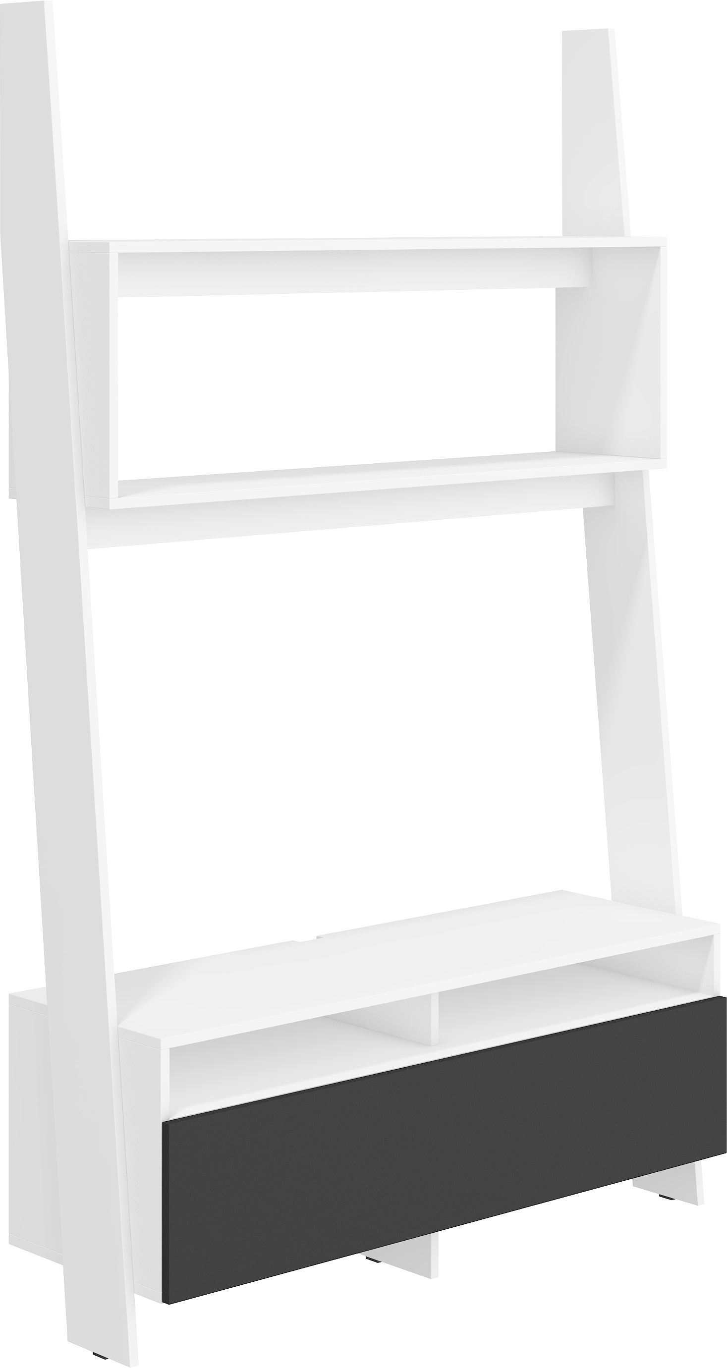 WIP TV stolík Rack 09 Farba: Biela / čierny lesk